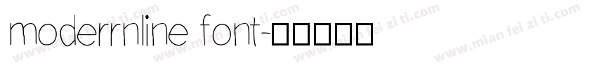 moderrnline font字体转换